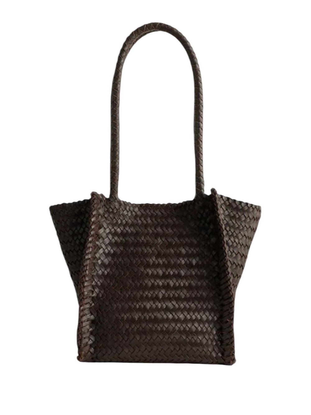 NWT Madewell Leather The Lexington Small Woven Tote In Coffee Bean - Picture 1 of 10